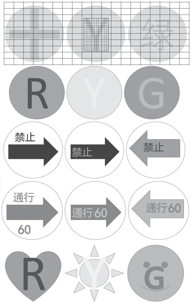 A composite information display method of traffic signal lights for LED dot matrix light source