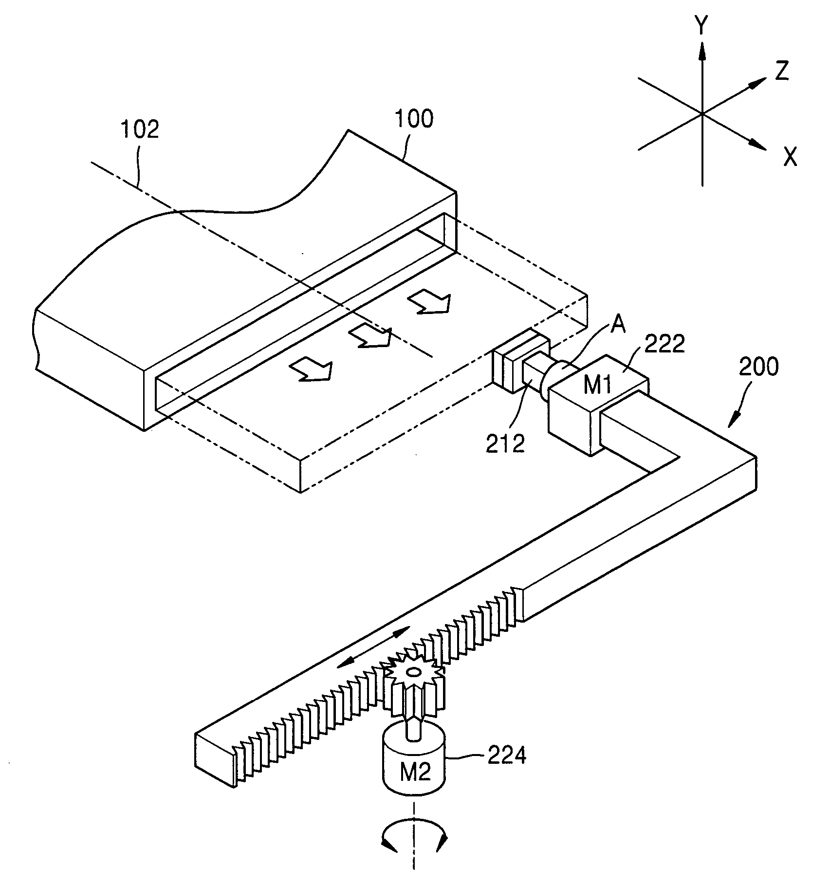 Movable inclination-angle measuring apparatus for ion beam, and method of use