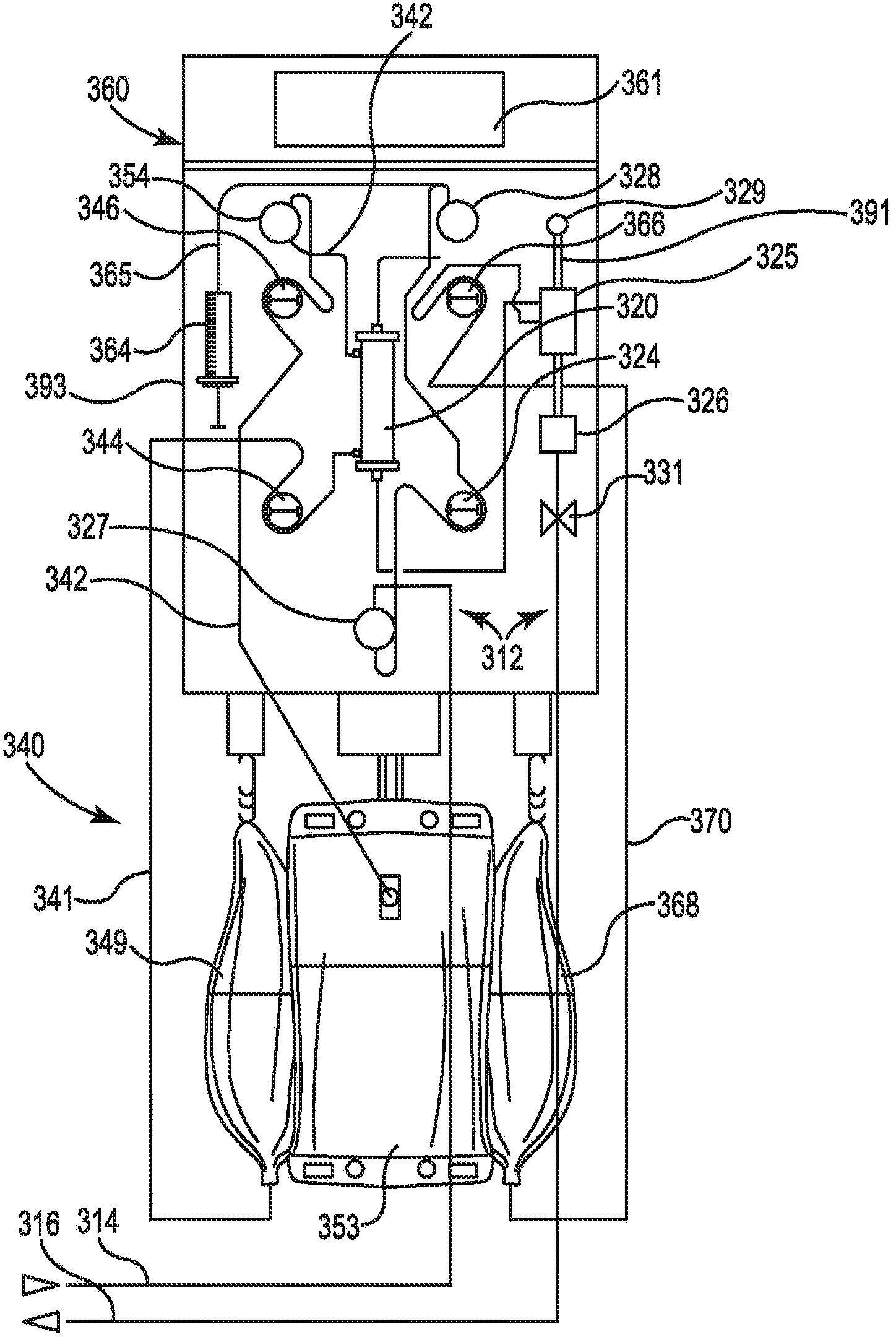 Blood kit components connection and detection