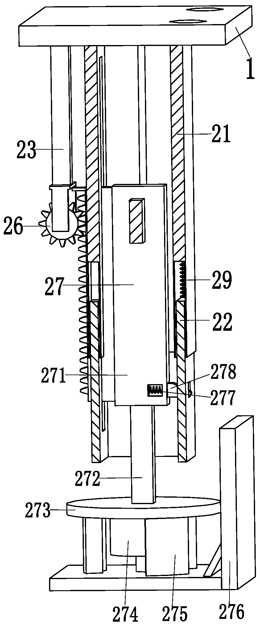 Hoisting television stand with retractable function