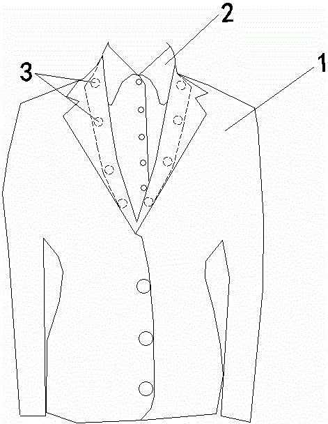 Square fabric clothing with fake collar