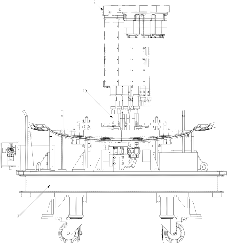 Clamping device for robot bolt golem welding