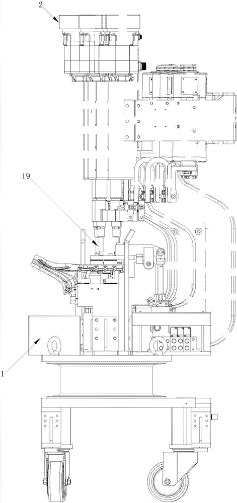 Clamping device for robot bolt golem welding