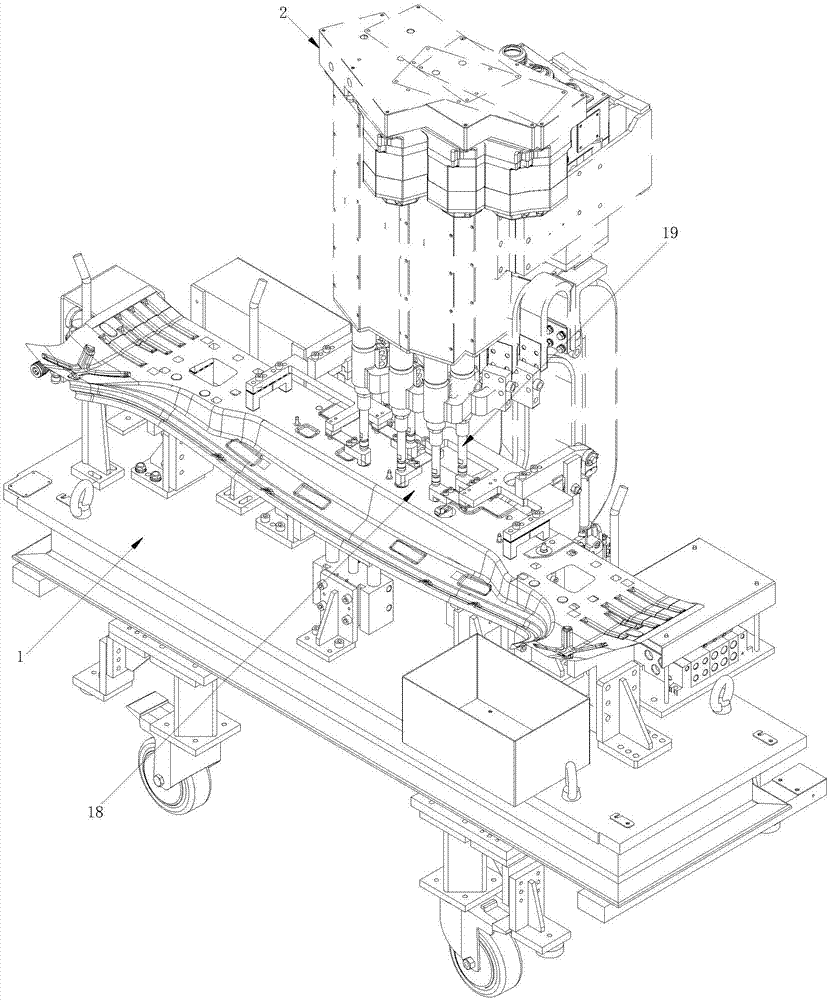 Clamping device for robot bolt golem welding