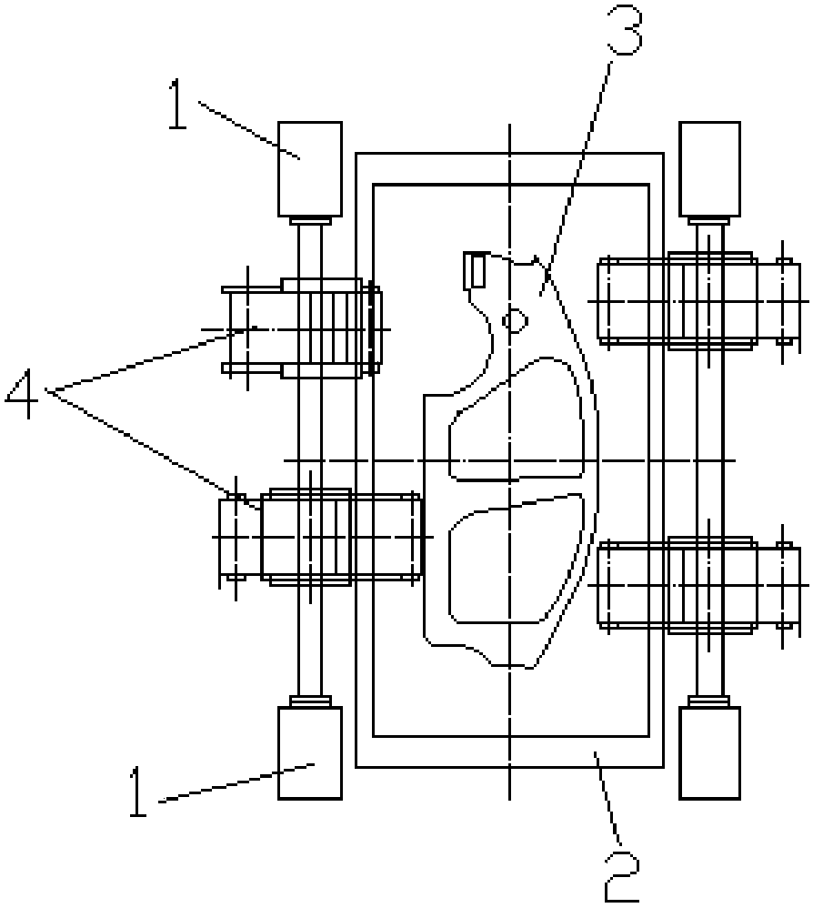 Stamping waste silent transmission device and transmission method