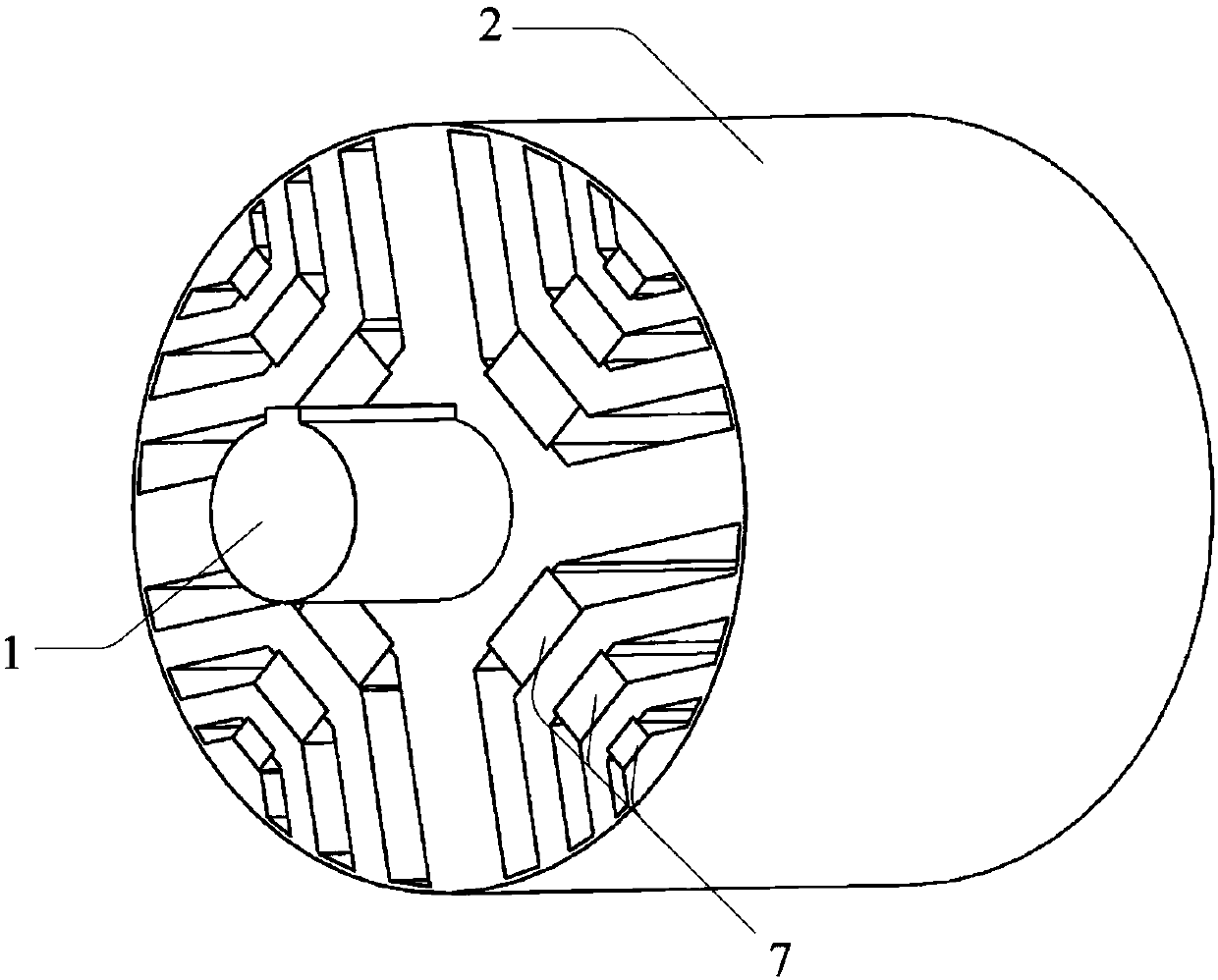 Permanent magnet reluctance synchronous motor rotor structure having high torque density