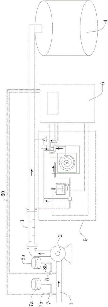 Treatment device for treating printing and dyeing wastewater