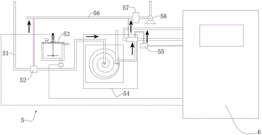 Treatment device for treating printing and dyeing wastewater