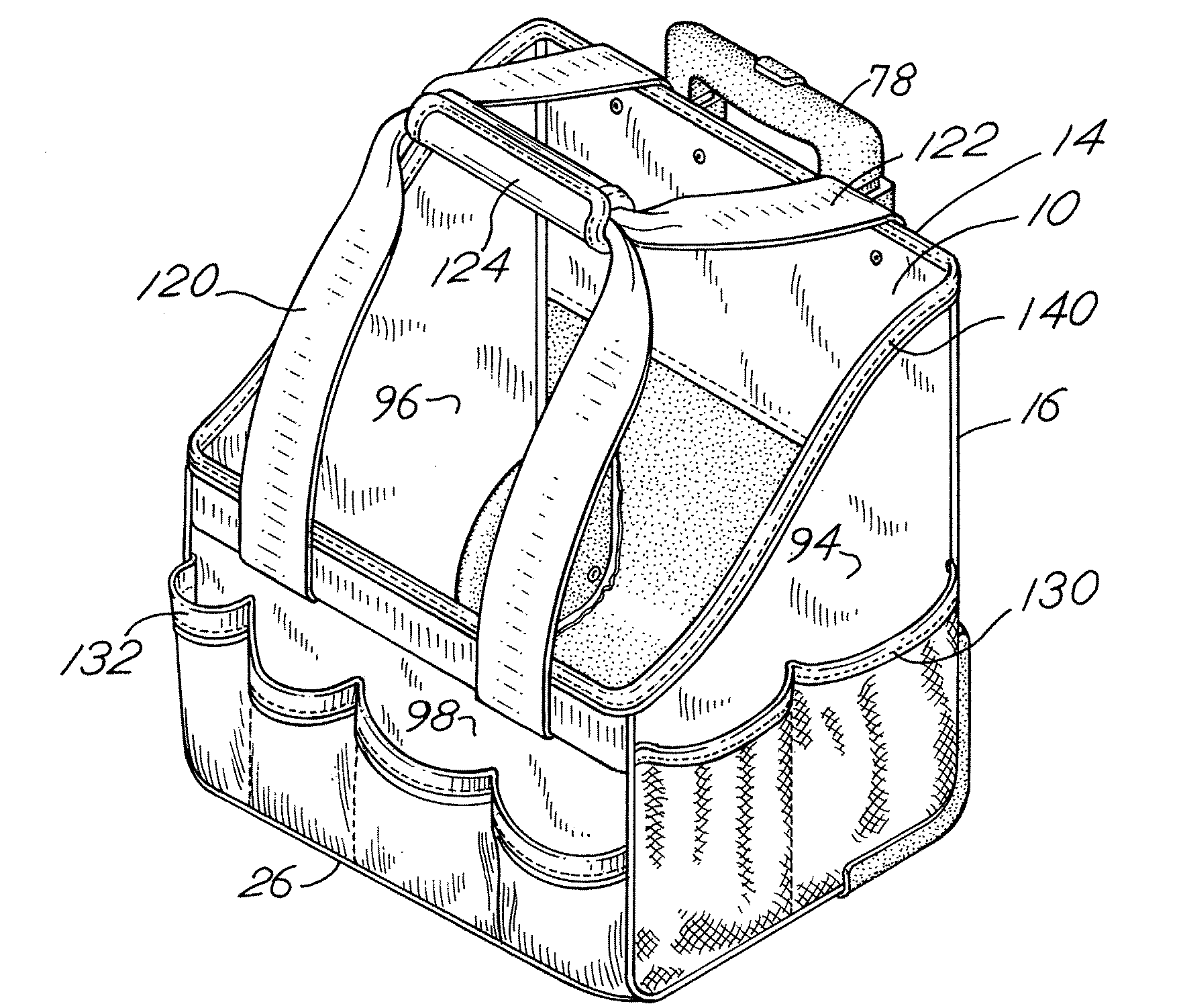 Collapsible wheeled tool bag