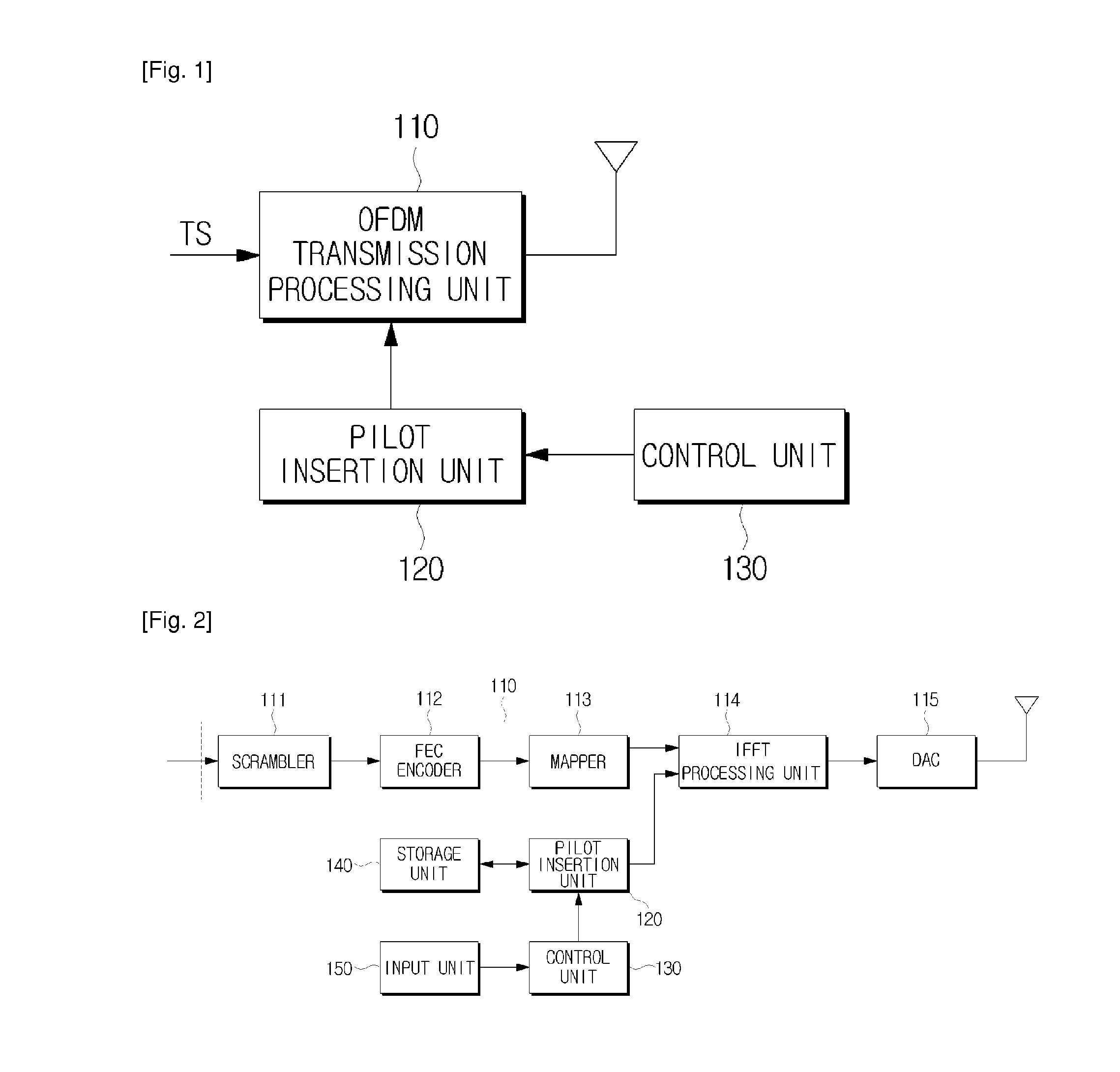 OFDM transmission/reception device for transmitting and receiving OFDM symbols having a variable data transmission rate and method thereof