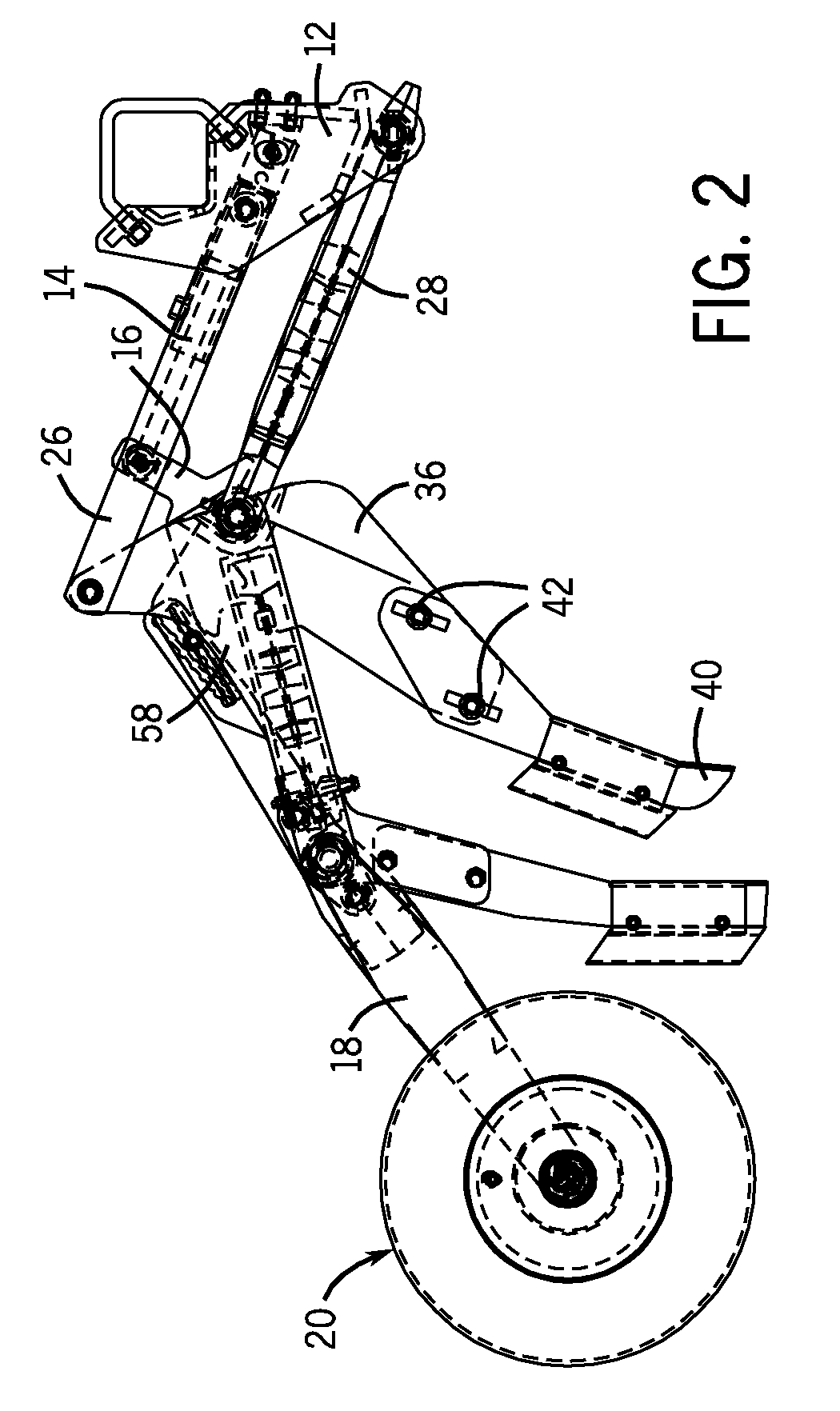 Precision hoe opener with draft force compensation