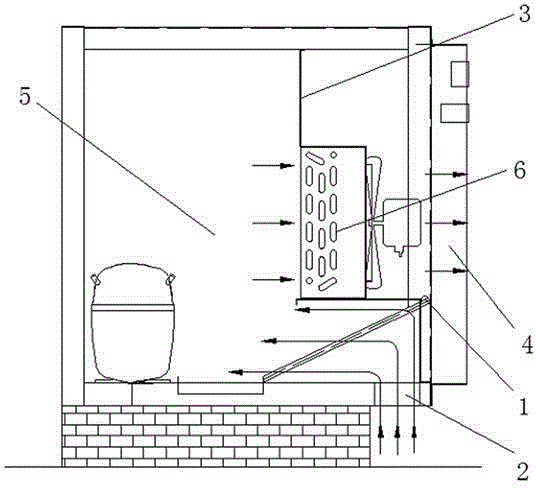 Indirect air cooling type condenser inlet air dust-proof filtration device