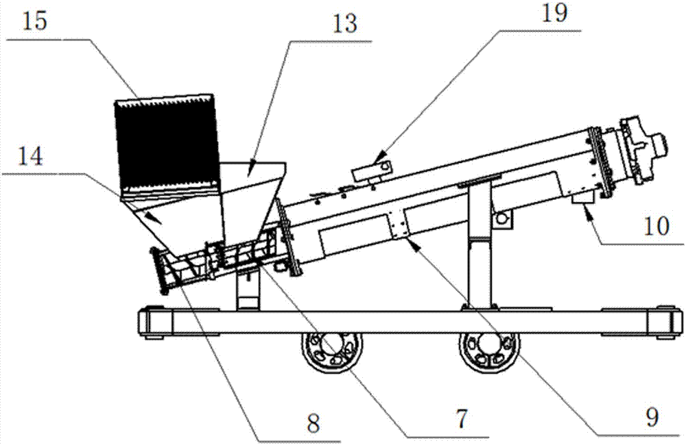 Shaftless spiral automatic proportioning concrete mixing conveyor