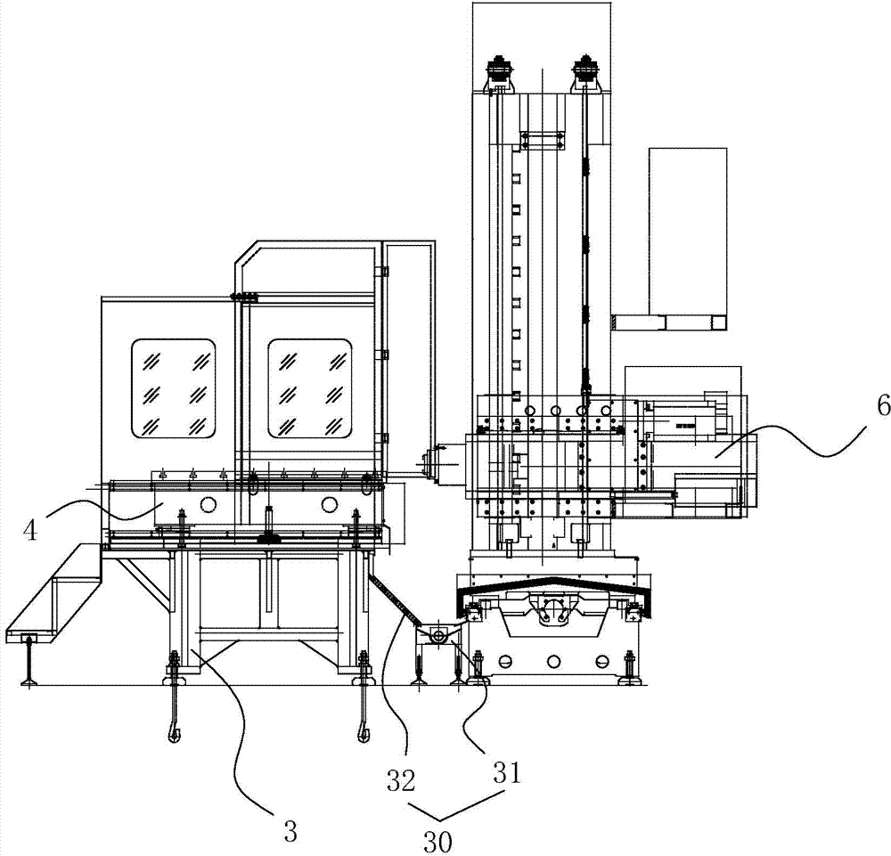 Floor machining center ram