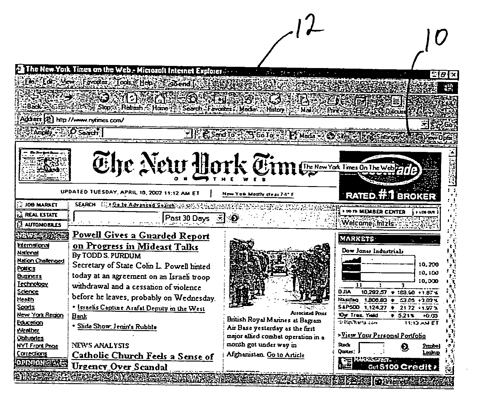 System, method and apparatus for selecting, displaying, managing, tracking and transferring access to content of web pages and other sources