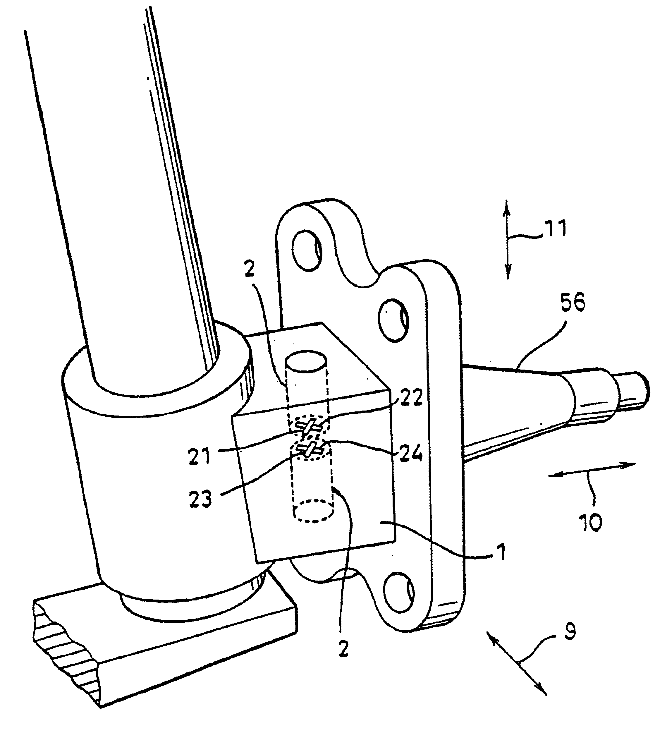 Wheel action force detector for detecting axle forces absent brake torque