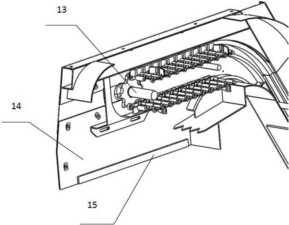 Novel chip-blocking resistant structure for chain plate chip cleaner