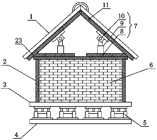 An integral low-rise building isolation mechanism