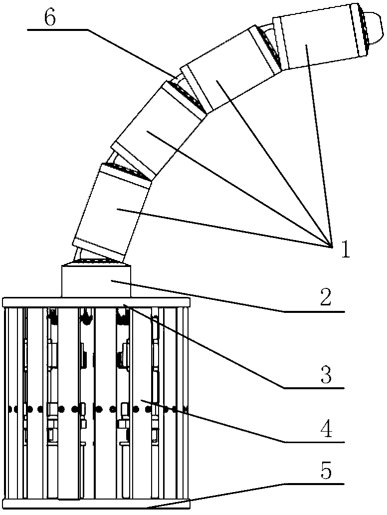 Snakelike mechanical arm