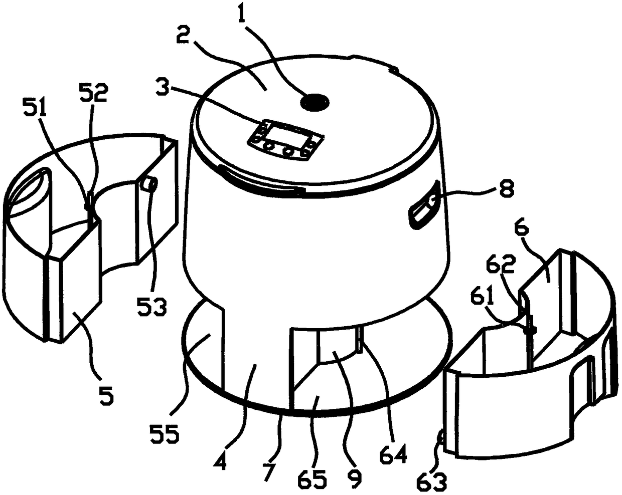 Multifunctional automatic rice washing, draining and steaming food processor