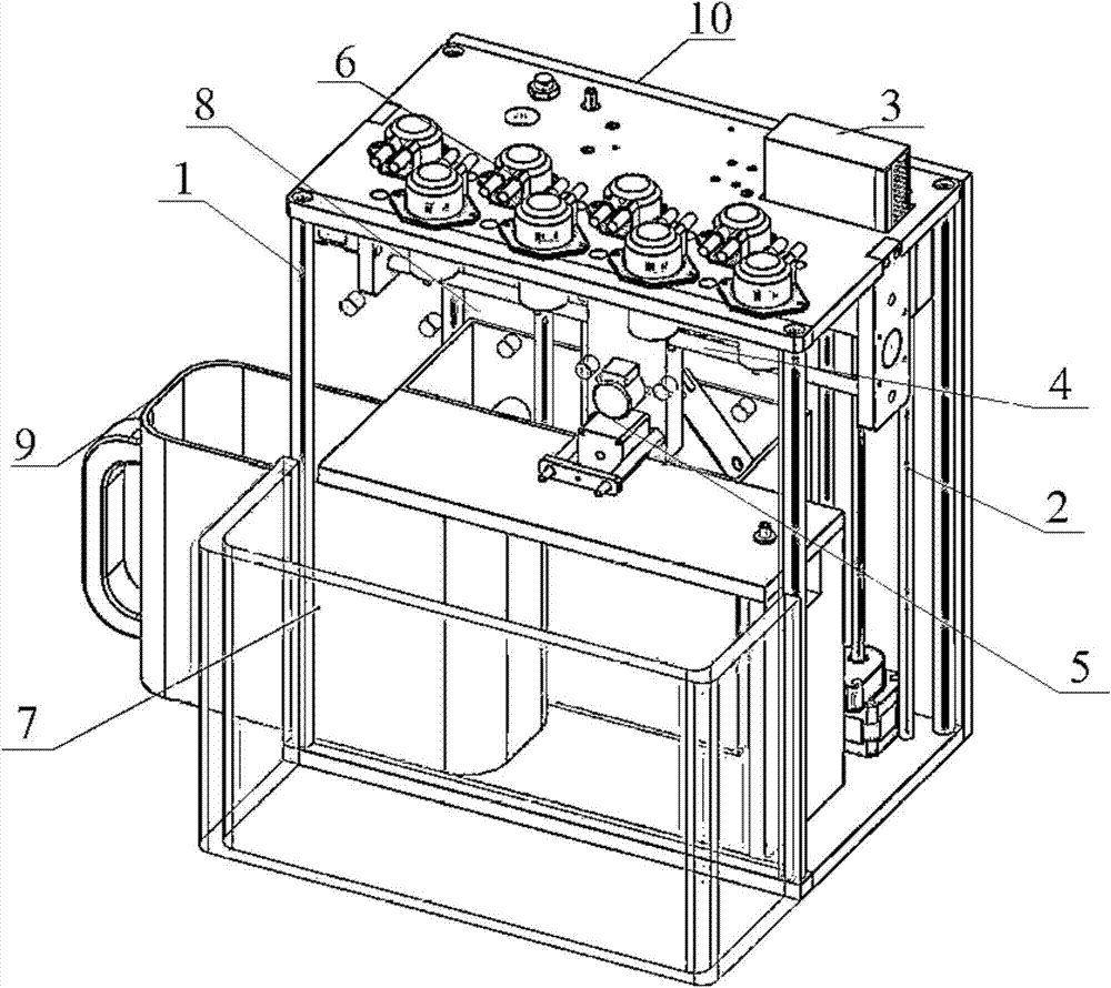 Liquid-dropping type automatic biological staining instrument