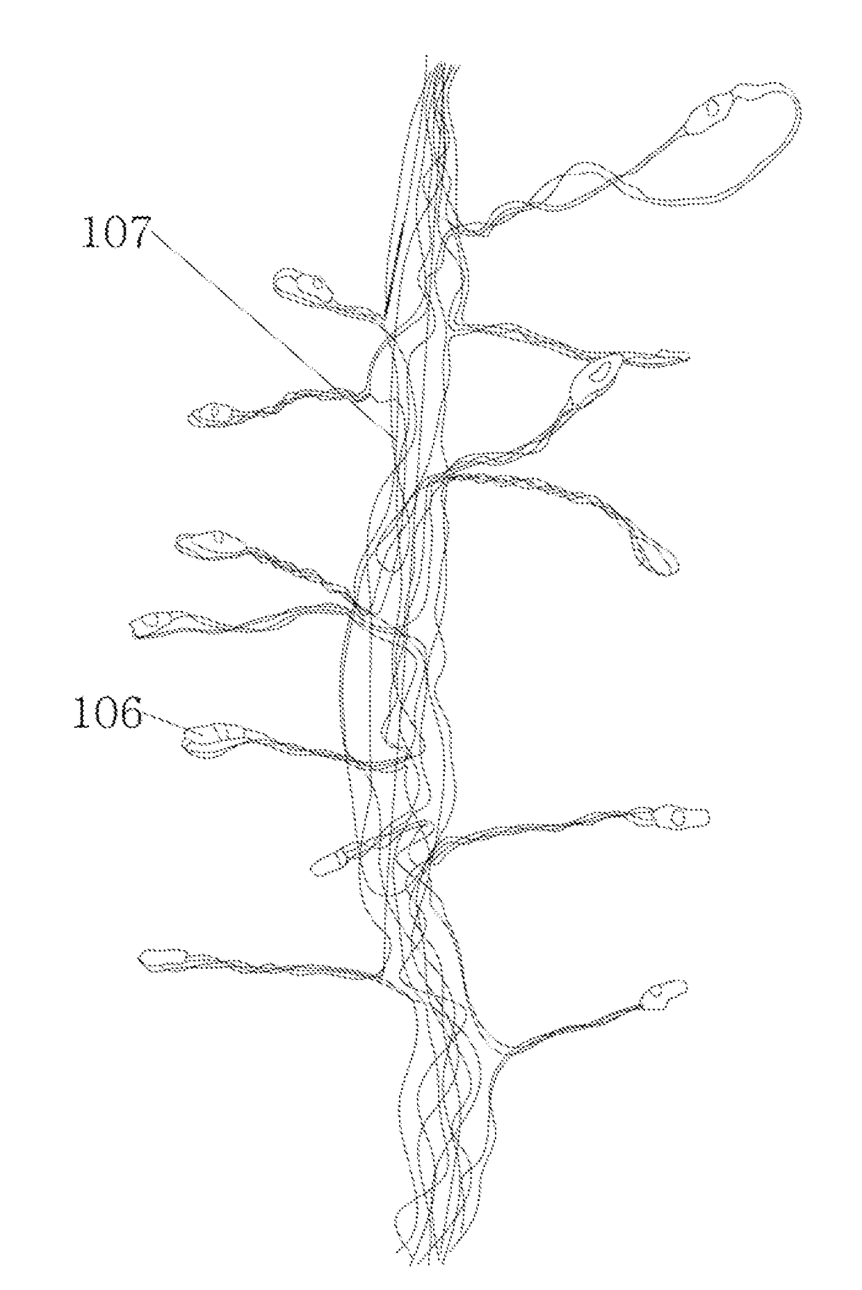 Vine lamp and production method thereof