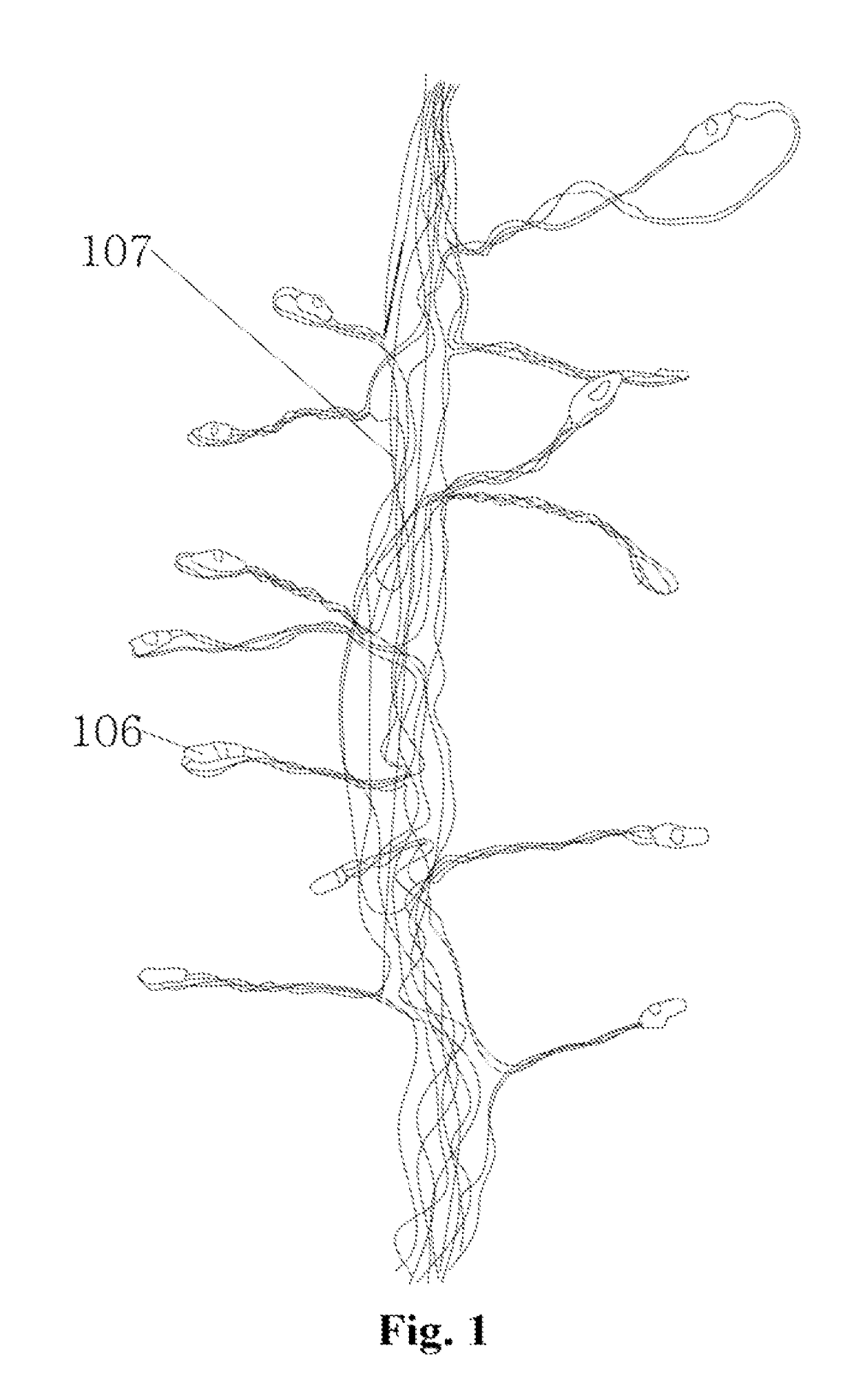 Vine lamp and production method thereof