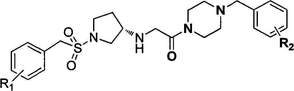 Substitutive (S)-benaldehyde sulfonyl pyrrolidine-3-amino derivative, and preparation method and application thereof