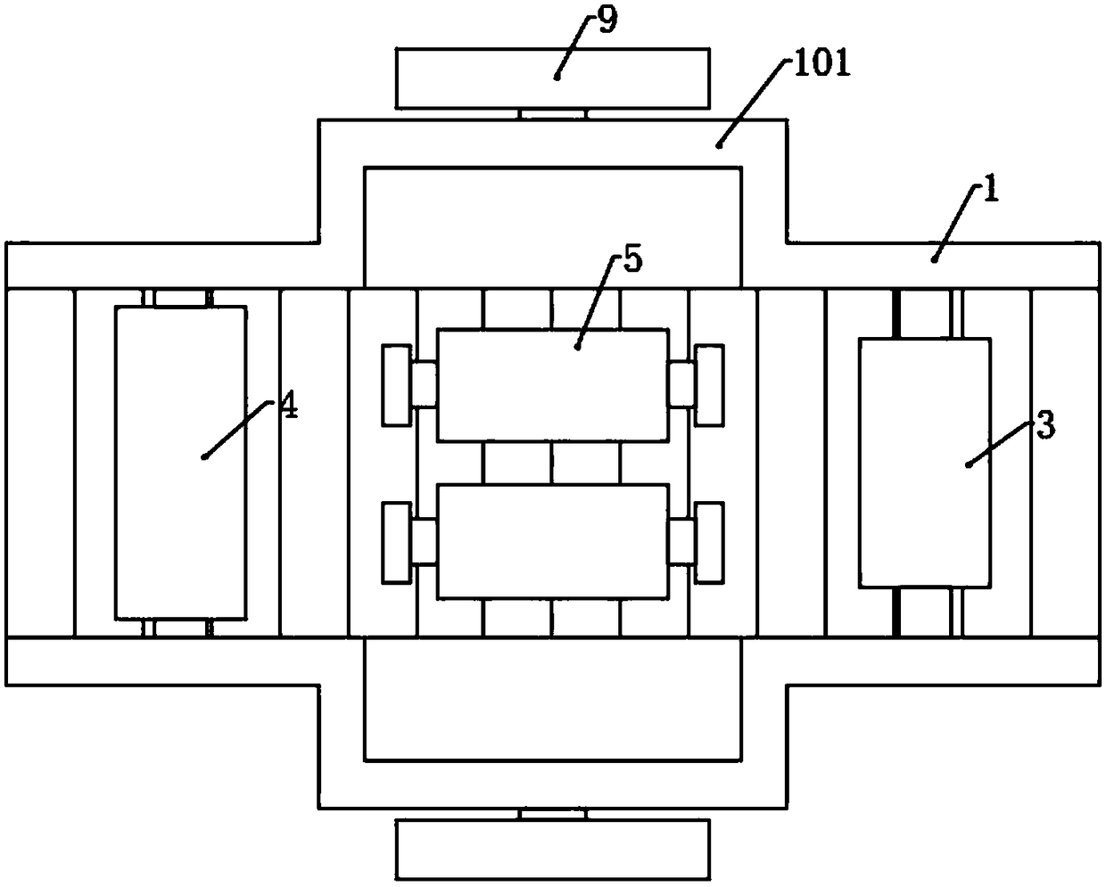 Prepressing device of plywood