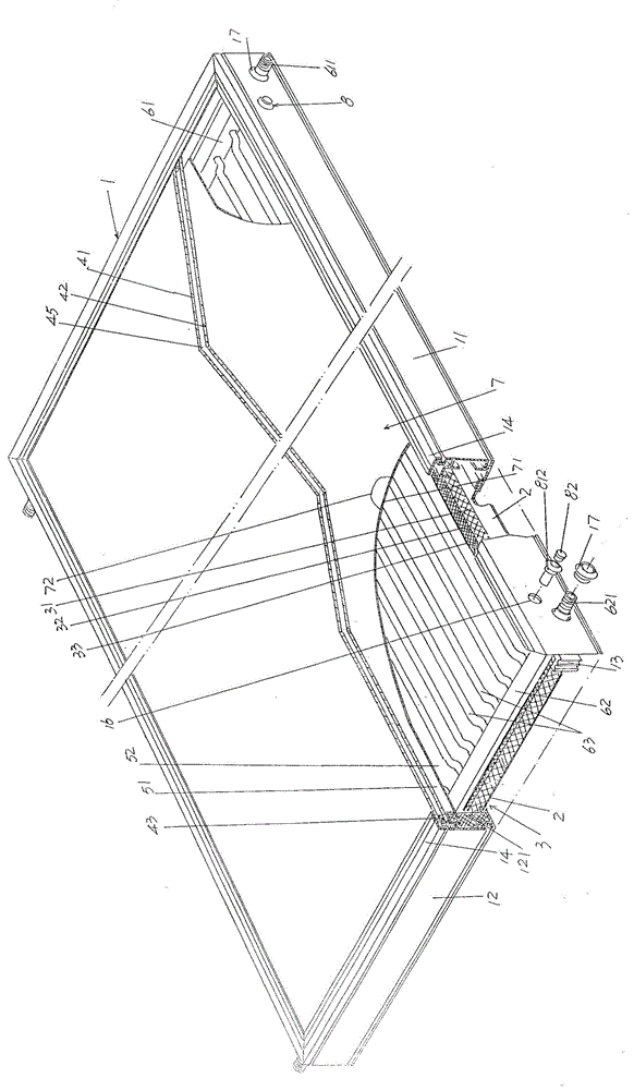 Full-sealing anti-freezing and water-proof thermal insulating flat type solar thermal collector