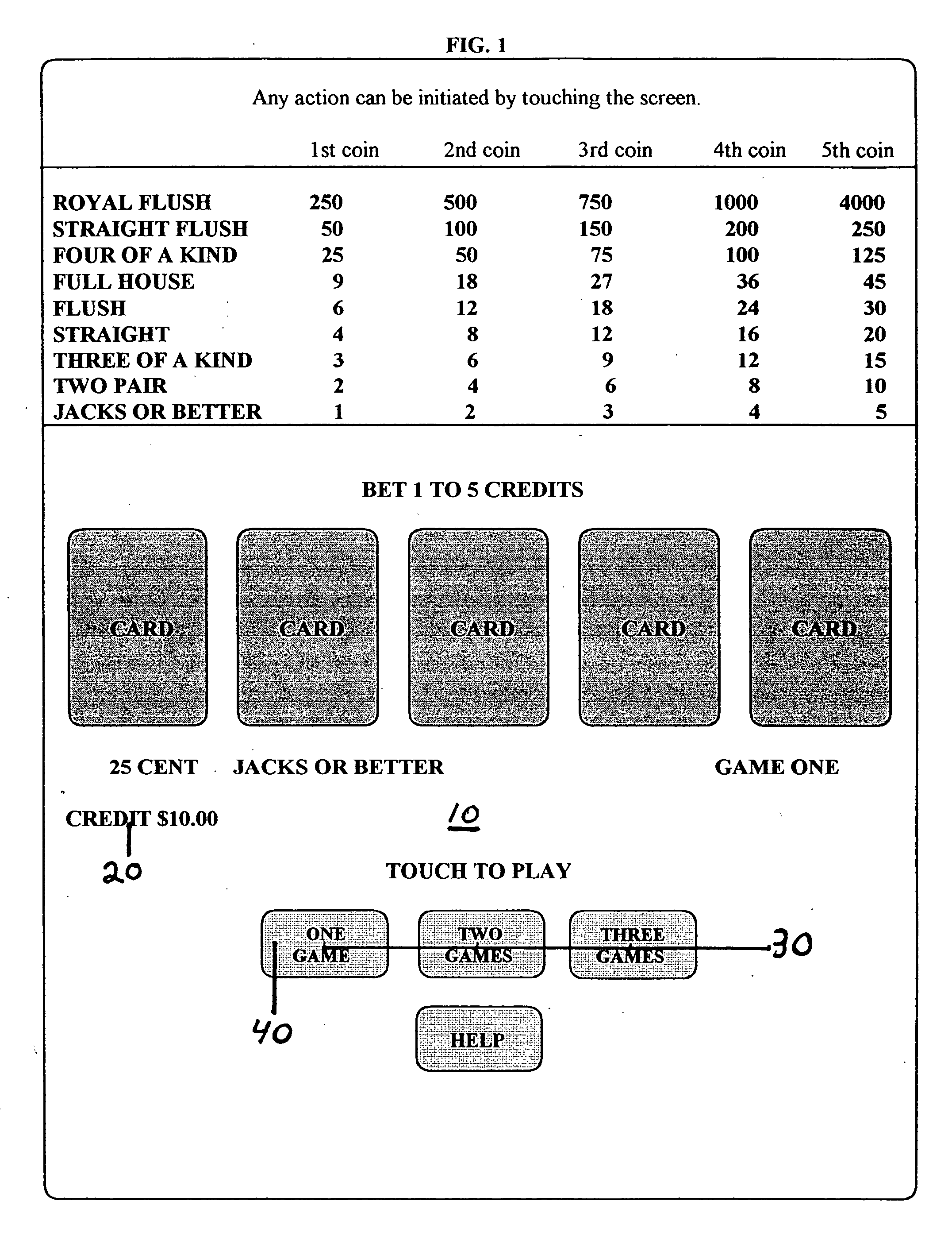 Multi-game machine and method for simultaneous play