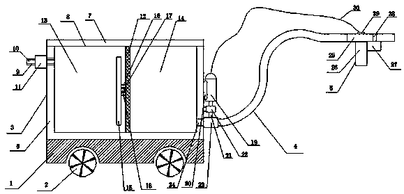 A large-capacity dye mixing painting trolley