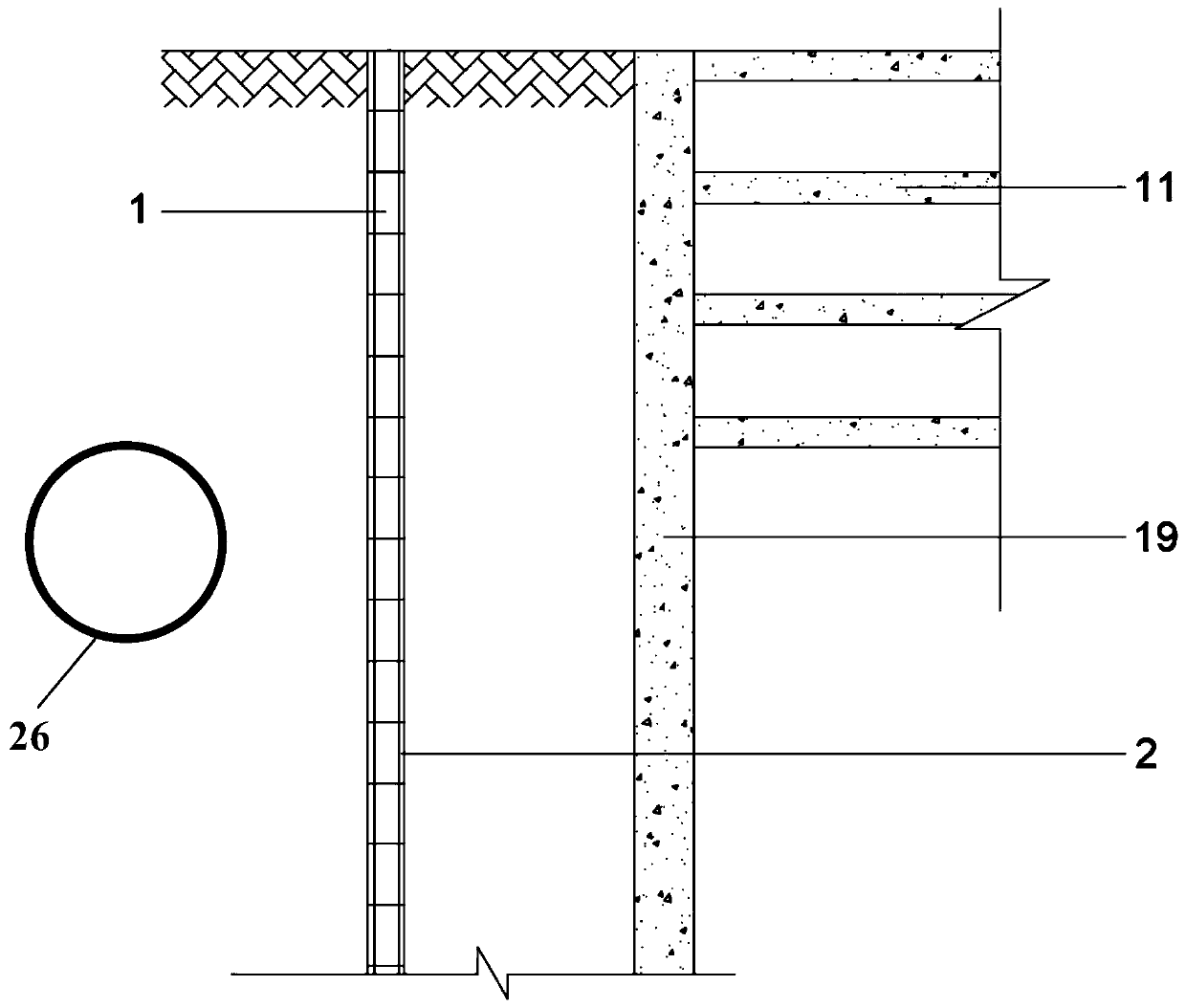 Prefabricated high-pressure airbag isolation pile structure with grouting function and construction method