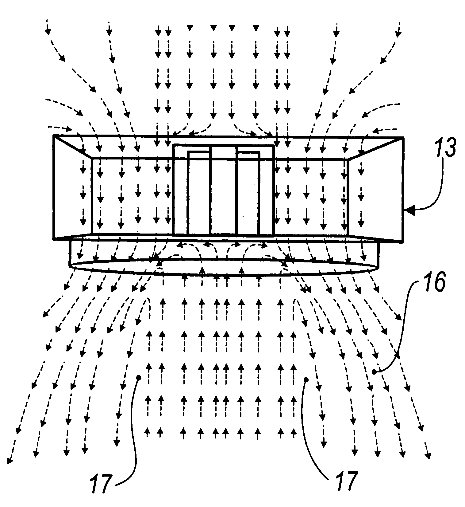 Flow straightener for axial fans, particularly for conditioning systems