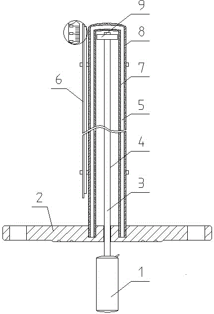 Anti-freezing magnetic flip plate liquid level meter