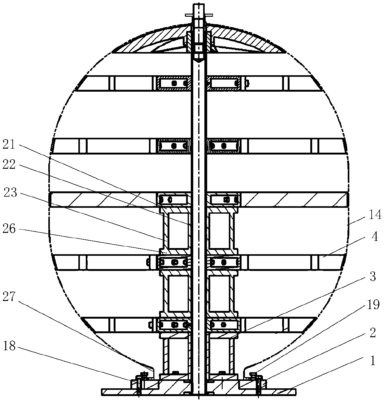 Additive manufacturing thin-wall rotating member anti-deformation device and application method thereof