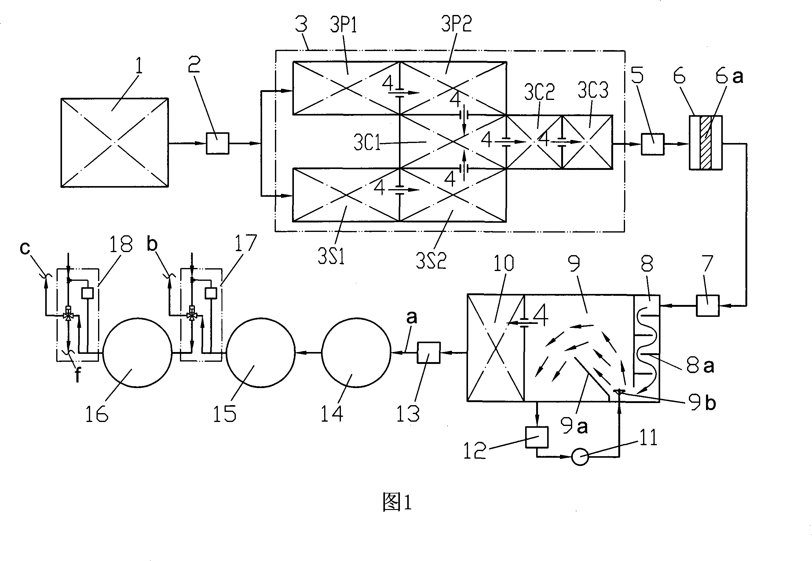 Device of oil-sewage ship for treating sewage and method thereof