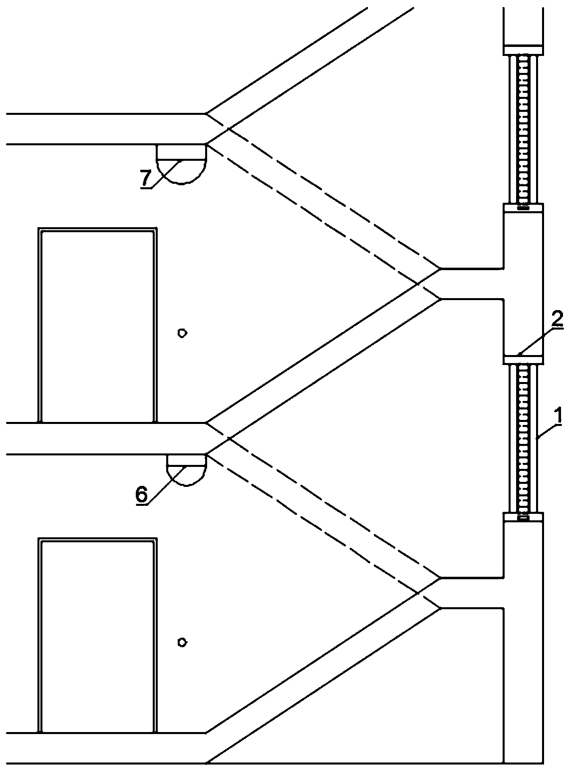 Application method of stair auxiliary lighting window