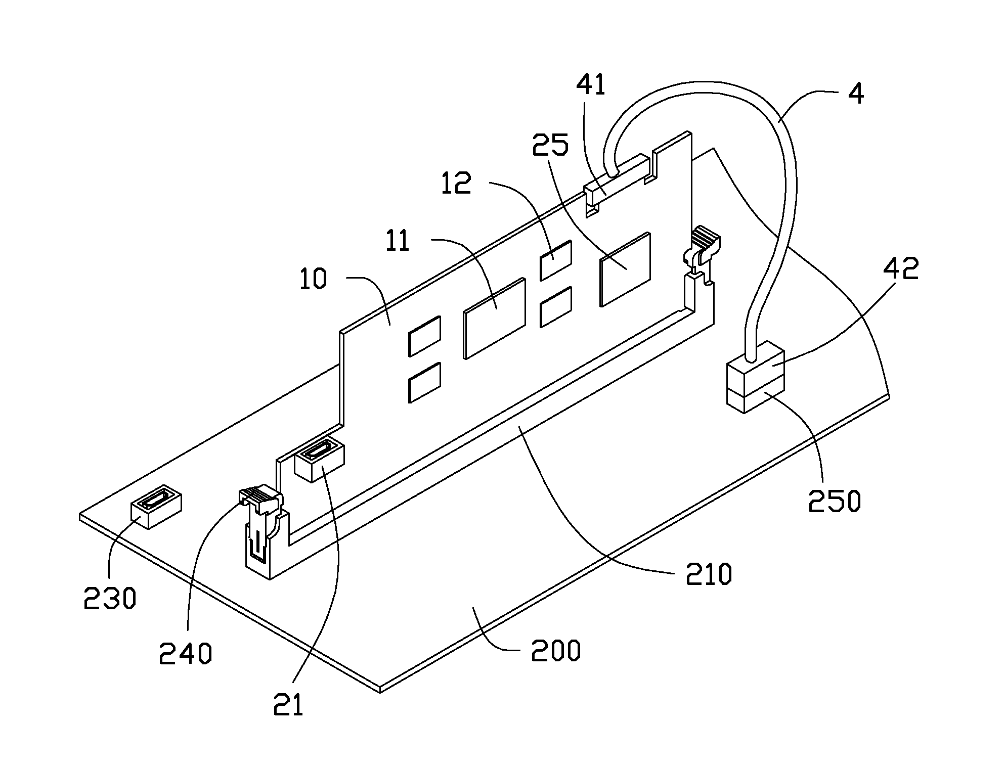 Motherboard assembly having serial advanced technology attachment dual in-line memory module