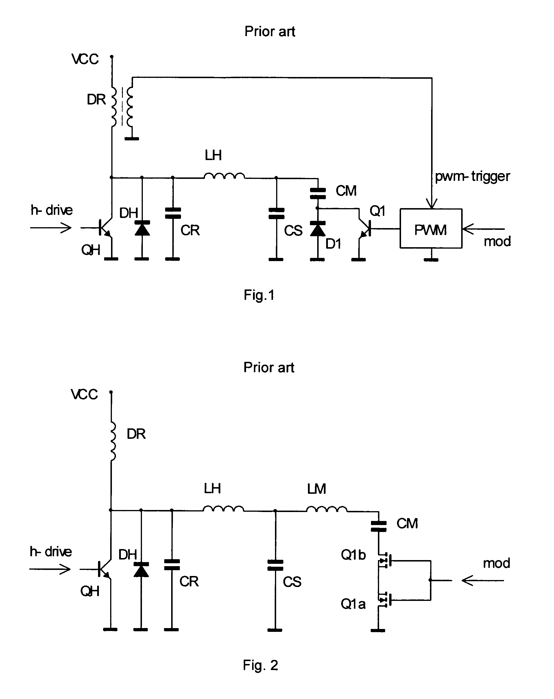 Controlled large signal capacitor and inductor