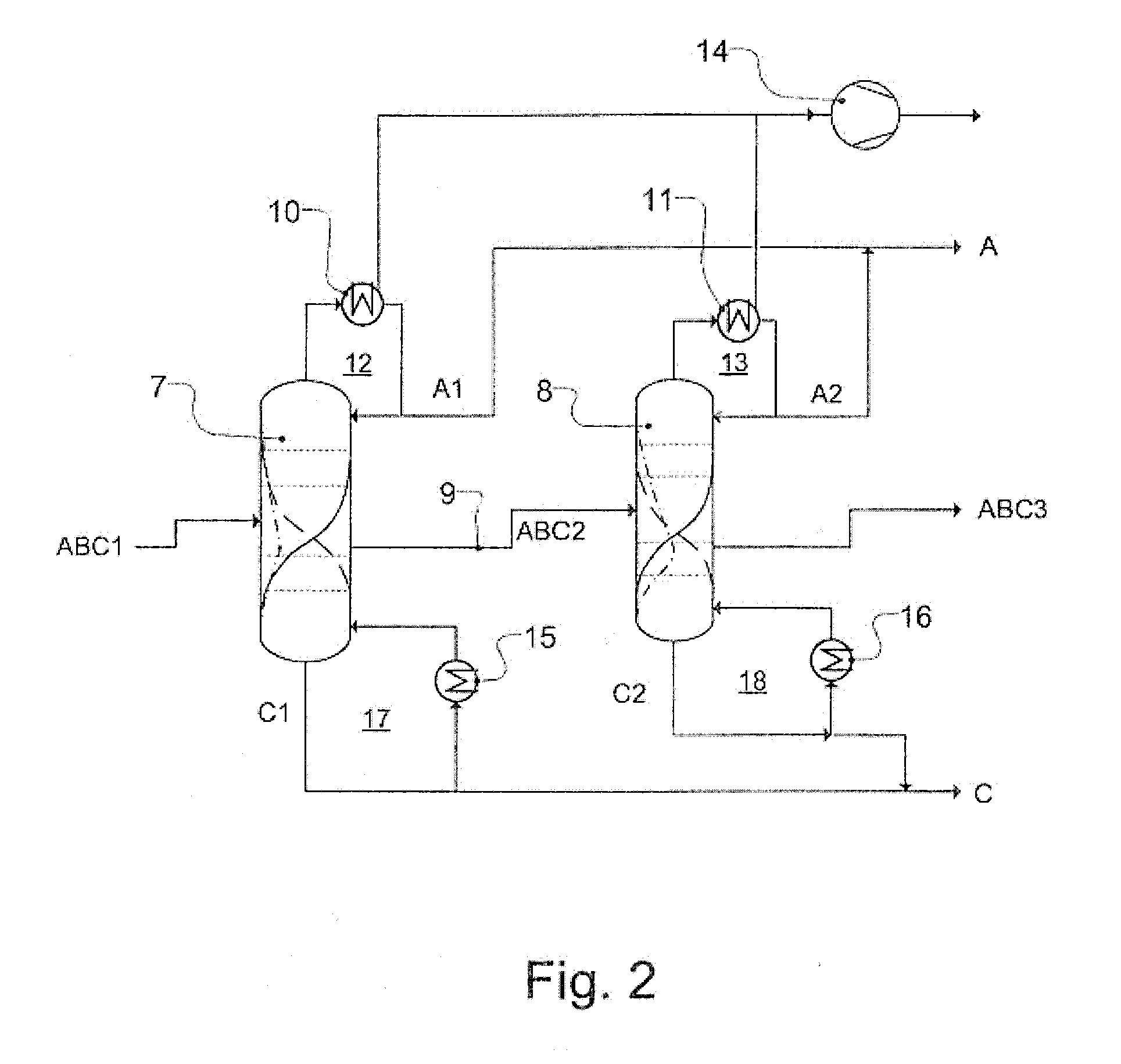 Workup of a cyclododecanone cyclododecanol mixture in a sequence of side draw columns