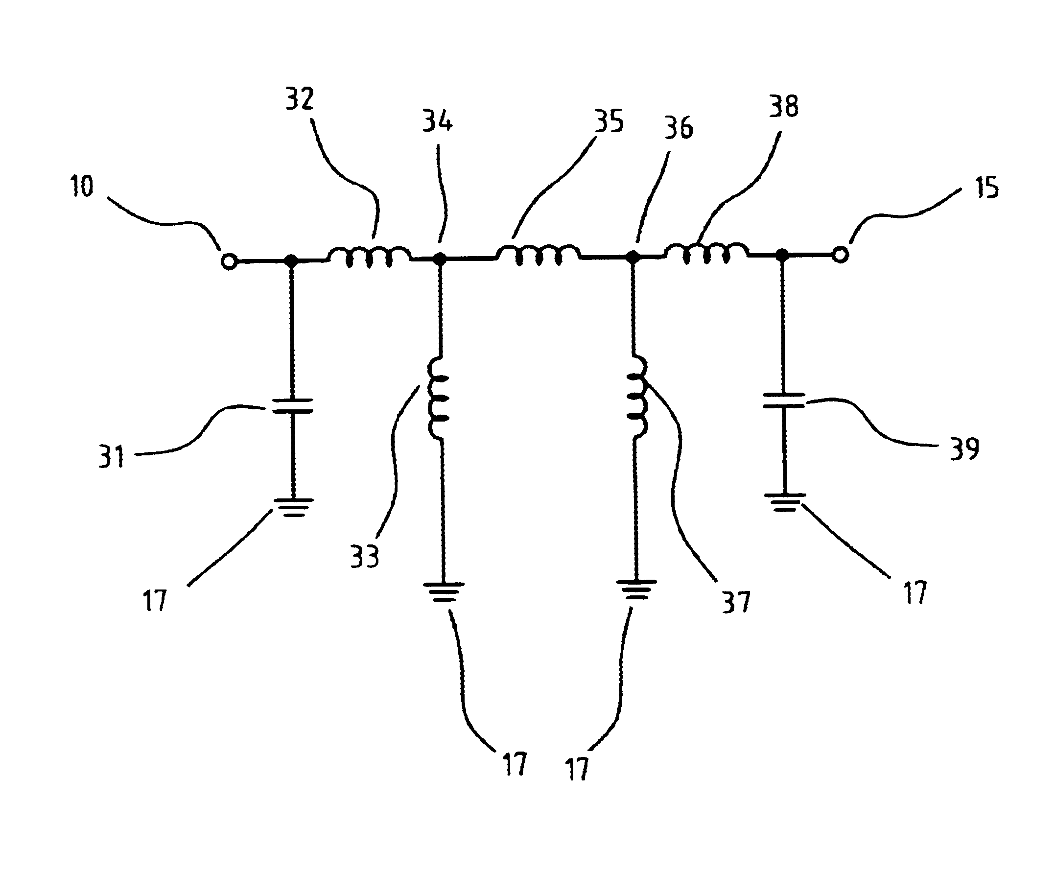 pi-Type band pass filter