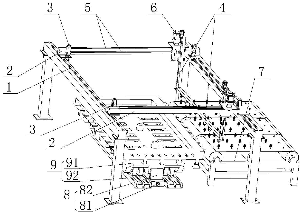 Track plate spiral rib sleeve installing machine