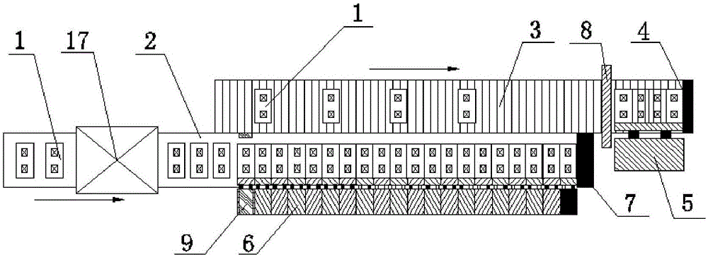 Full-automatic assembly line battery grouping system based on quickly continuous detection