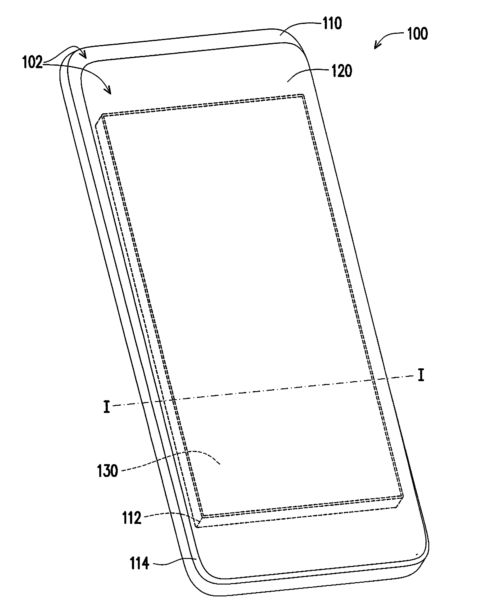 Handheld electronic device and display-panel assembling method thereof