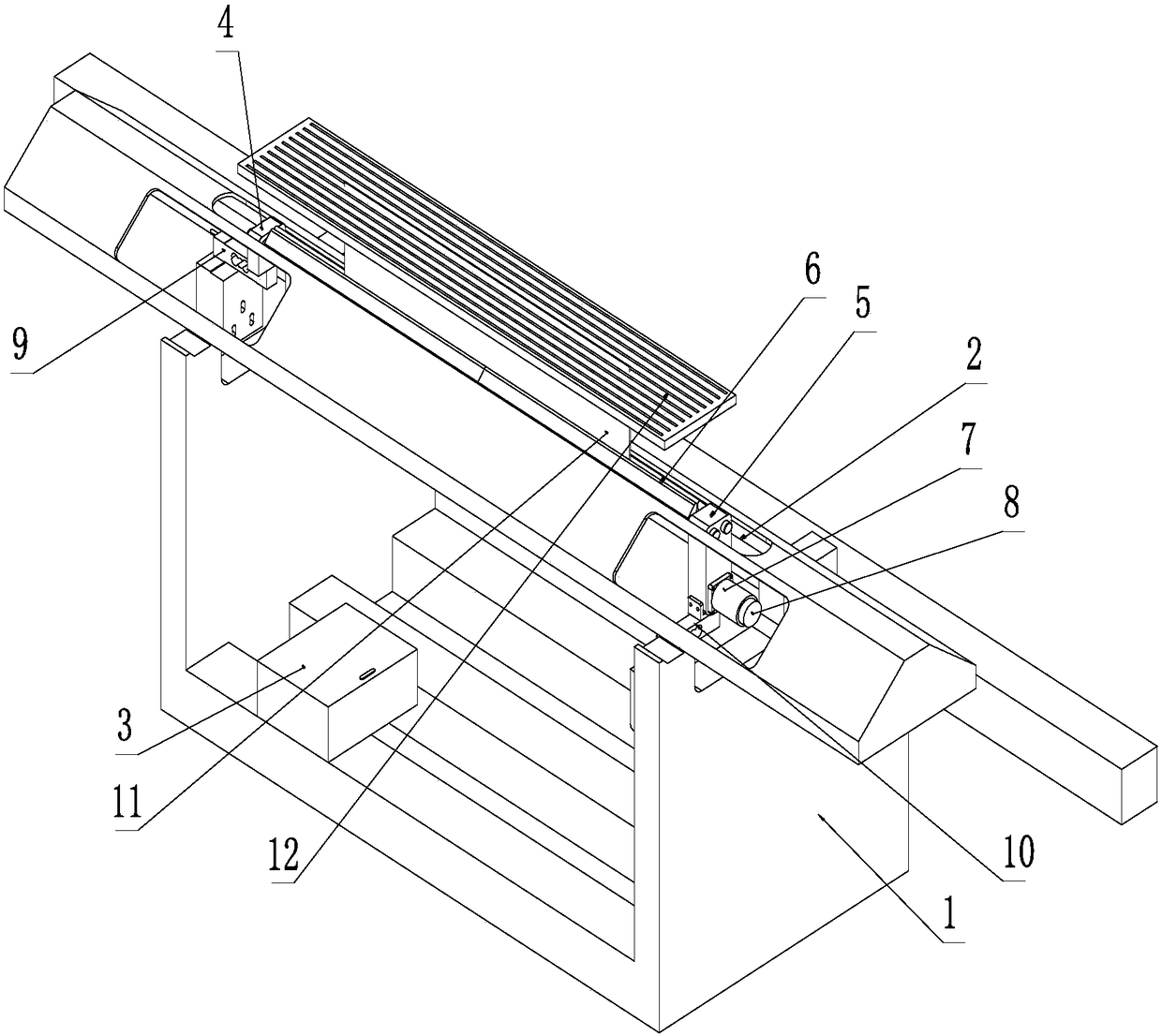 Automatic regulating device for roller traction force of flat knitting machine