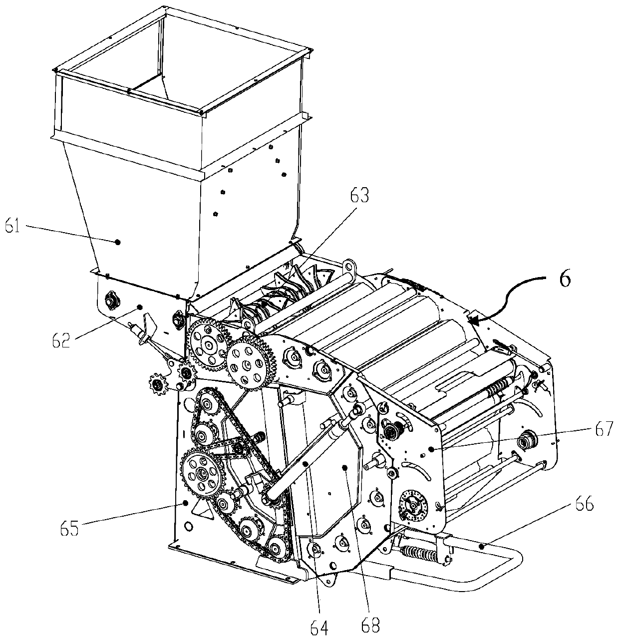 Self-propelled bush harvesting and binding integrating machine