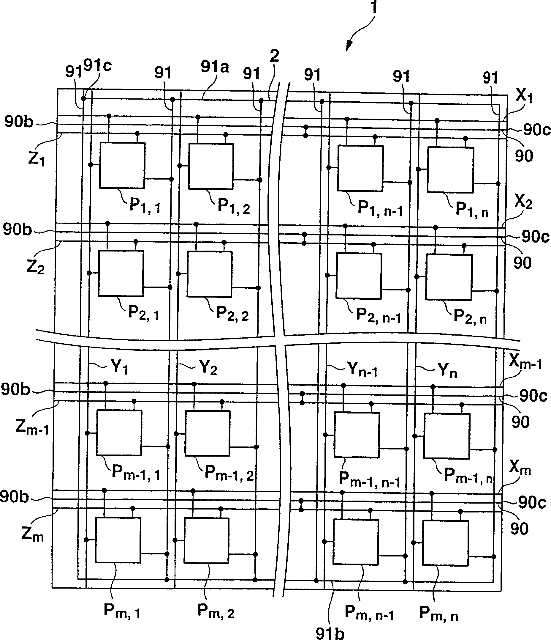 Transistor array substrate and display panel