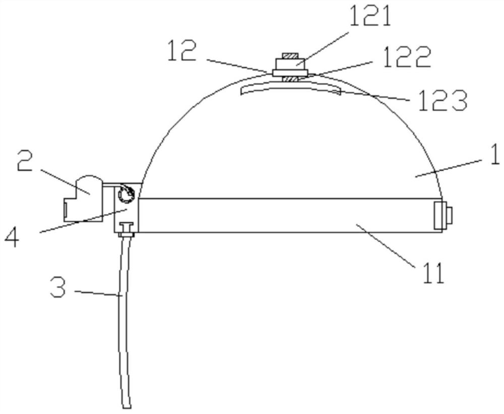 Head-mounted protective spotlight for ear-nose-throat department