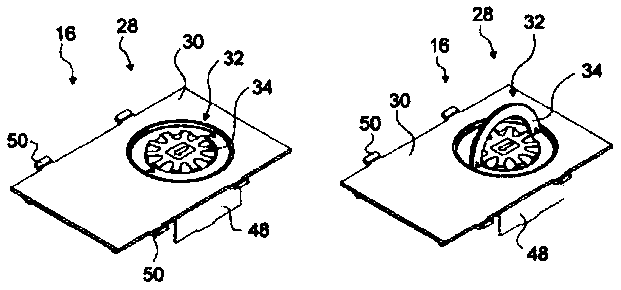 Moving unit, plug connector component and LED module